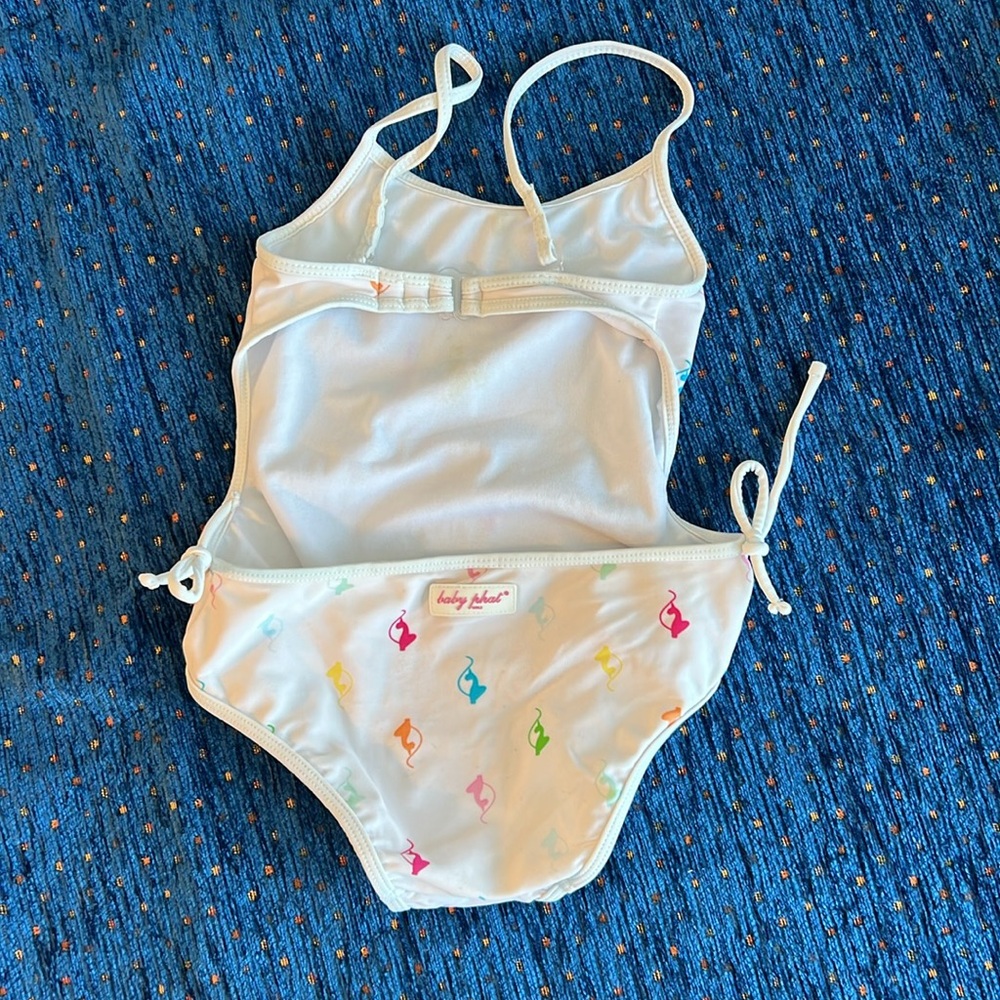 Baby Phat size 6 swimsuit girls, faux ties at hips - Picture 3 of 6